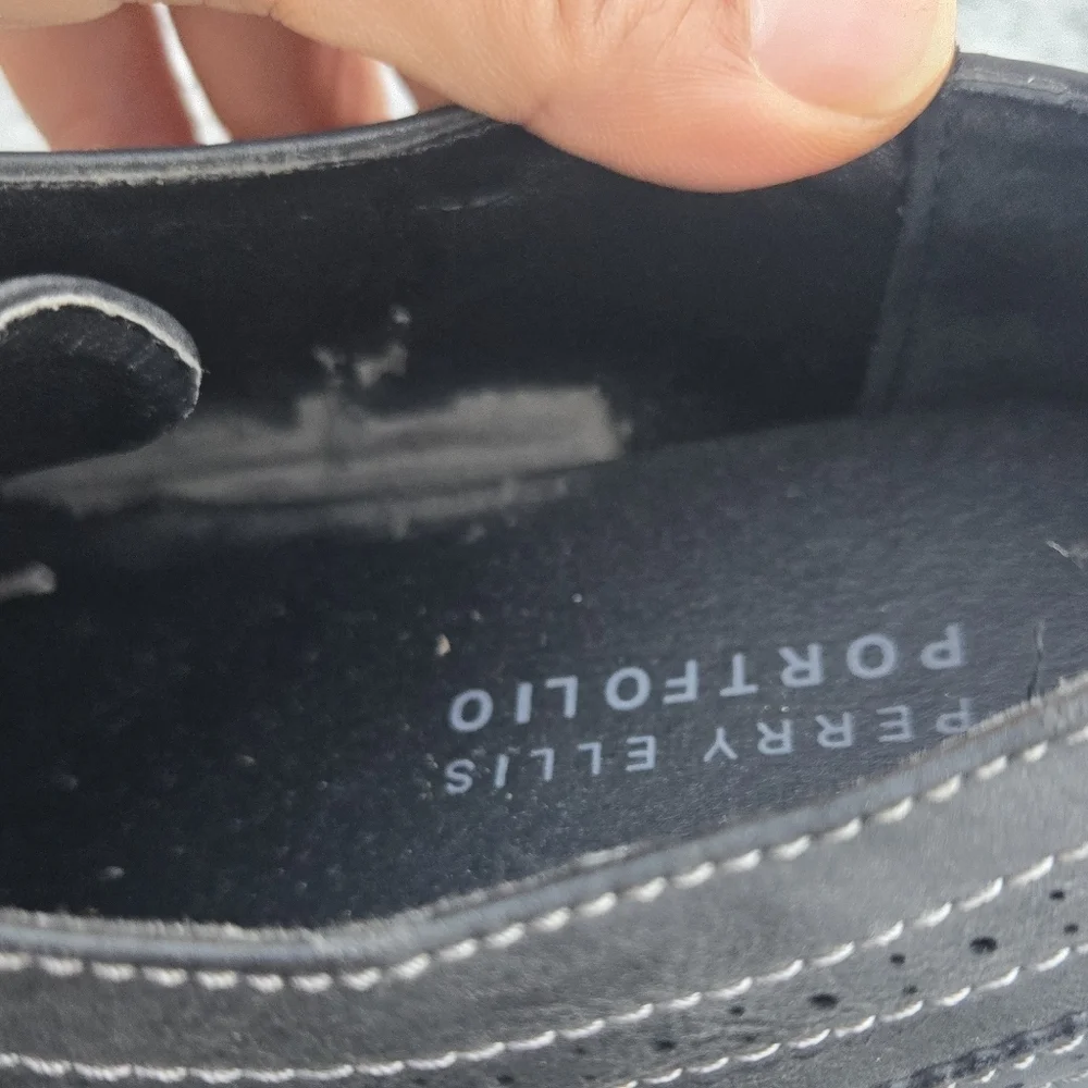 Perry Ellis Portfolio Welton Dress Shoes Men's Size 9 M Charcoal Gray
